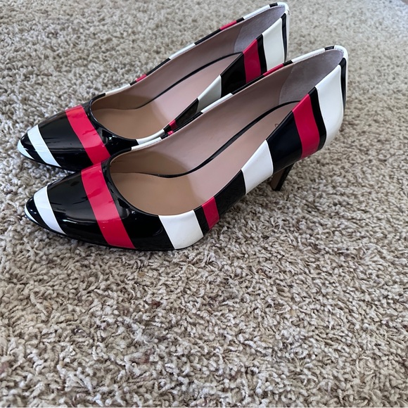 INC International Concepts Black, White and Red Heels with Bold Design Size 11W‎ - Picture 1 of 15